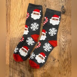 Festive Santa and Snowflake Socks